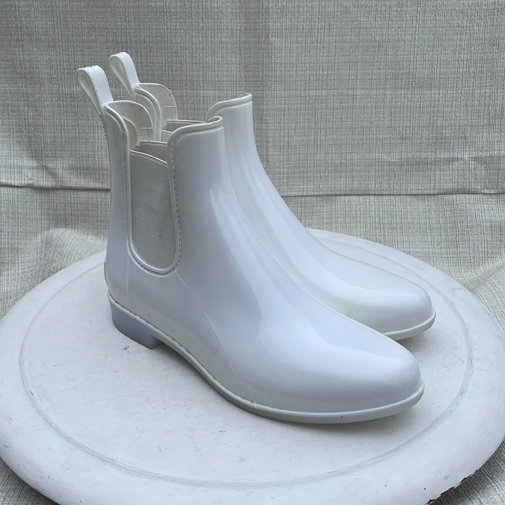 Sam Edelman Women’s White Rain Boots Sz 8